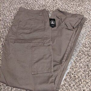 VOLCOM Mens Tustin Utility Flat Front Pant [NEW] NWT - Brown Chino Skate Pants